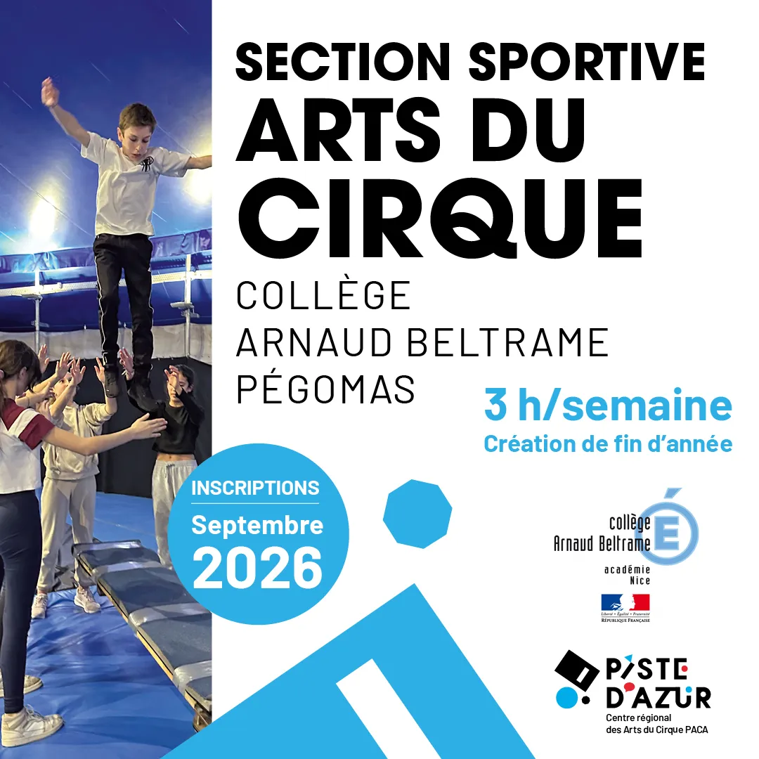 Section sportive Arts du cirque au Collège Arnaud Beltrame à Pégomas